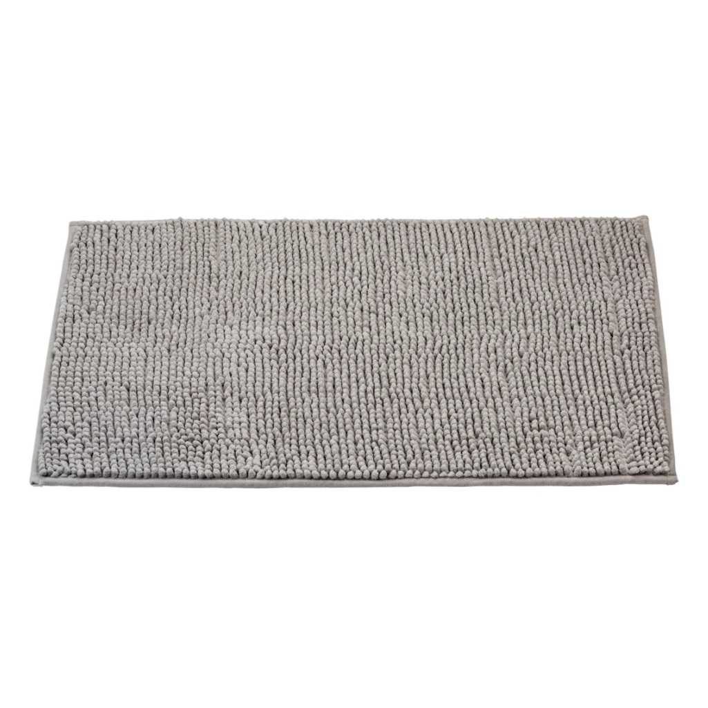Коврик для ванной Рыжий Кот BASIC 102405, 400х600 мм, серый, полиэстер, нескользящий