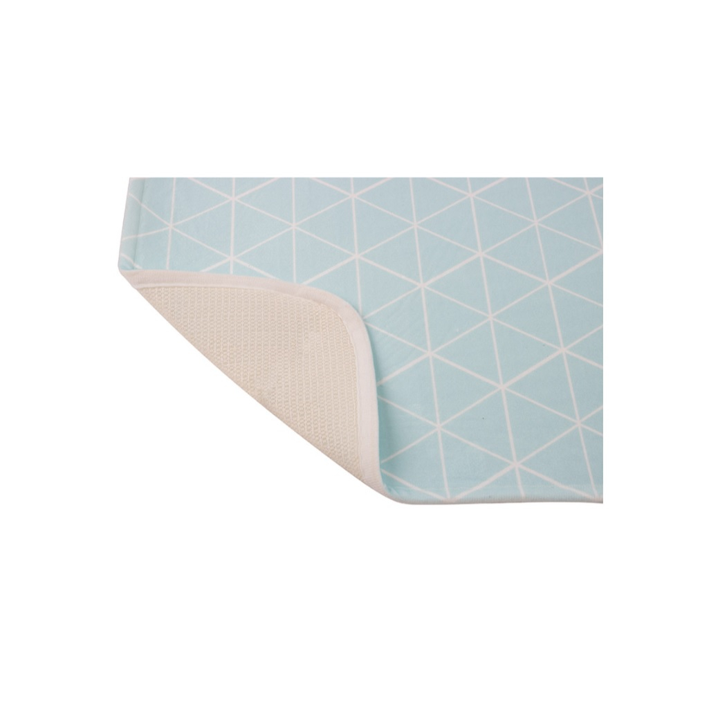 Коврик для ванной Рыжий Кот BLUE 102530, 400х600 мм, бирюзовый, полиэстер, антискользящая подложка