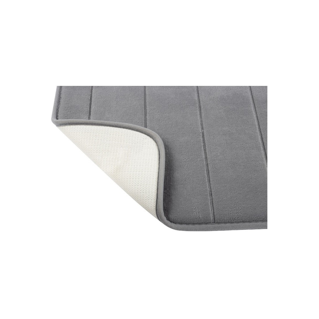 Коврик для ванной Рыжий Кот COZY 102515, 400х600 мм, серый, полиэстер, поролон, антискользящая подложка