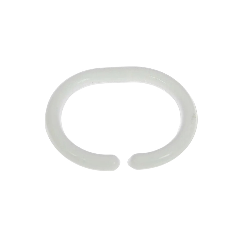 Кольца для штор в ванную Рыжий Кот 261113, полипропилен, белый, набор 12 штук