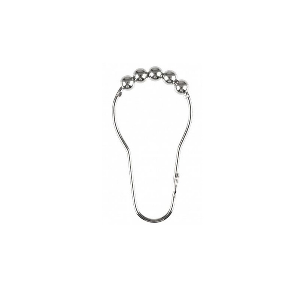 Кольца для штор в ванную Рыжий Кот 259102, фигурные, металл, хром, набор 12 штук