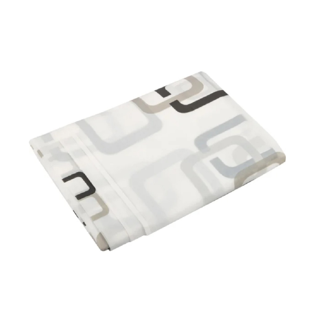 Штора для ванной Рыжий Кот Квадраты 232687, 1800х1800 мм, белый