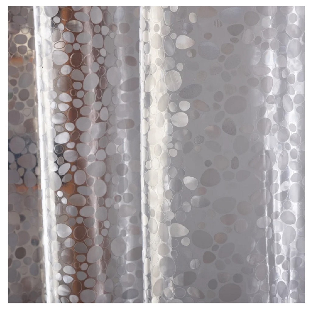 Штора для ванной Eva Рыжий Кот SC-EV-02, 3D эффект Сияние, 1800х2000 мм, прозрачный