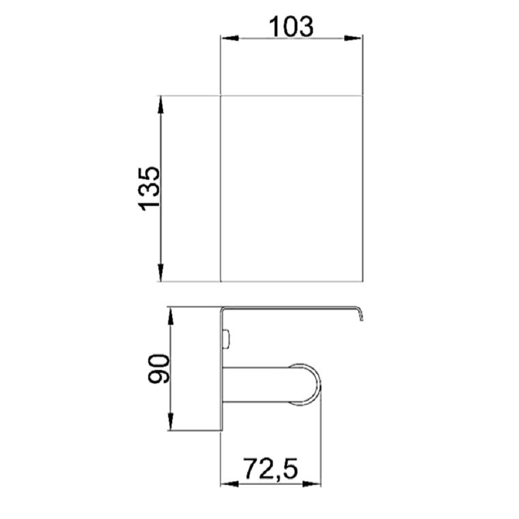 Держатель туалетной бумаги Frap F502  с полочкой