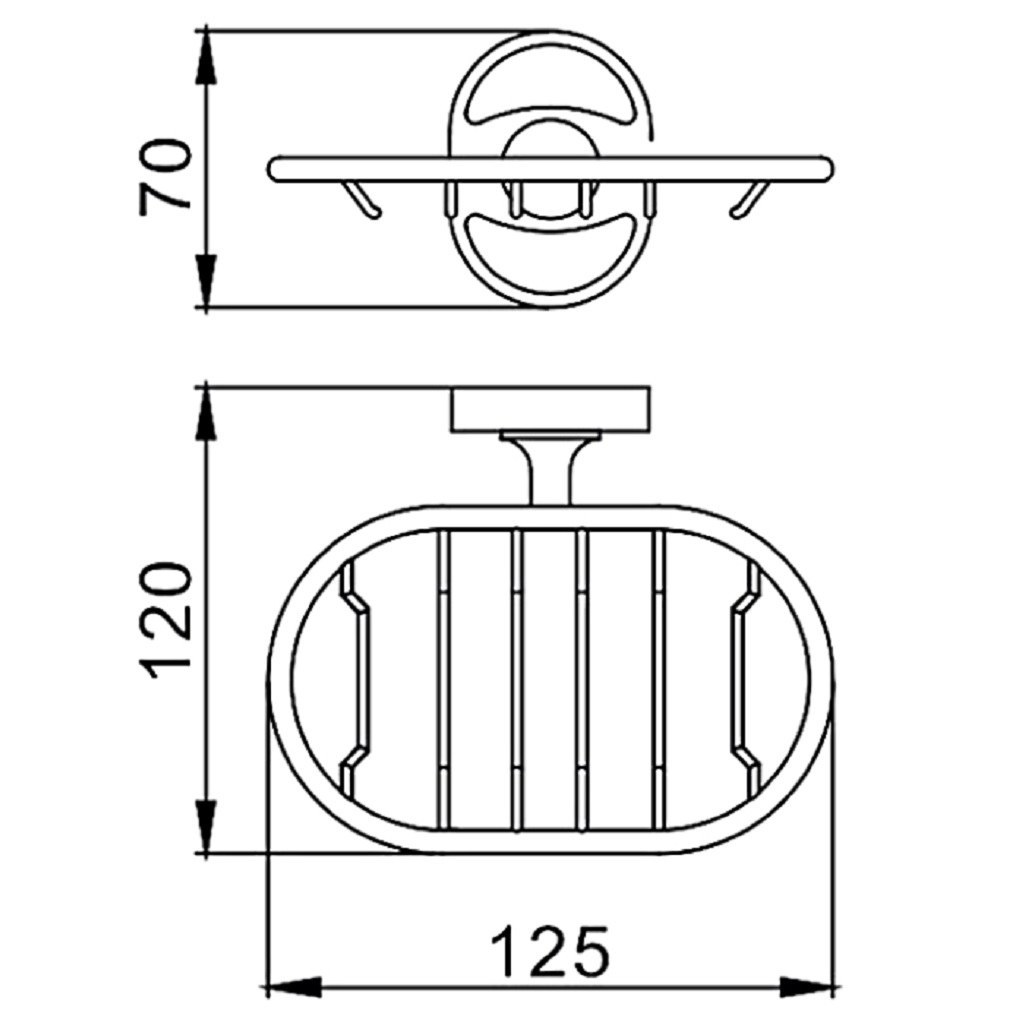 Мыльница металлическая F1902-1 Frap
