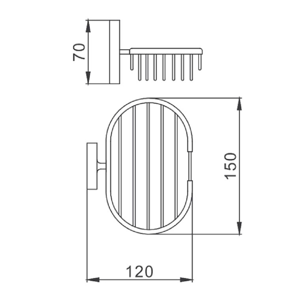 Мыльница металлическая F1902-2 Frap