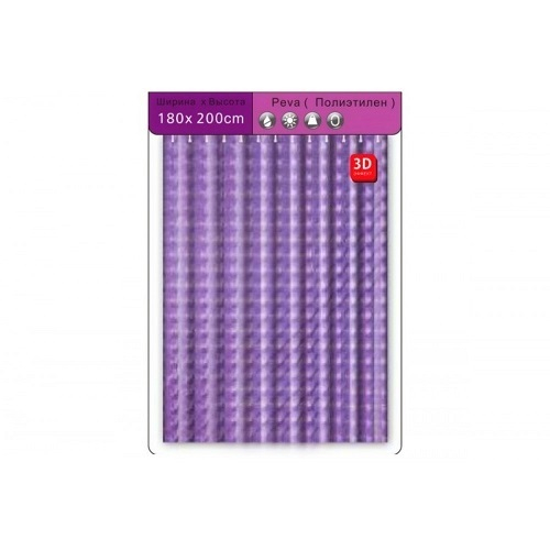 Шторка для ванной комнаты 180х200 см 3D Peva/Полиэтилен Frap F8751 