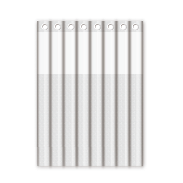 Шторка для ванной комнаты (белый с 2-ой подложкой терилен+полиэстер 180х200 см) Gappo G8651 