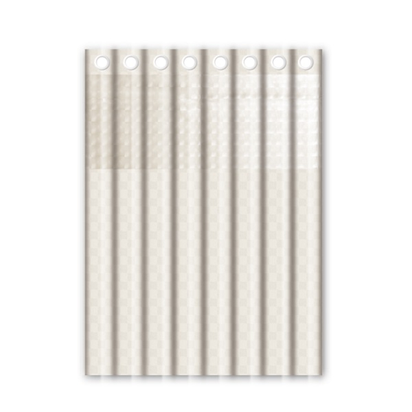 Шторка для ванной комнаты (песочный с 2-ой подложкой pevc+полиэстер 180х200 см) Gappo G8655