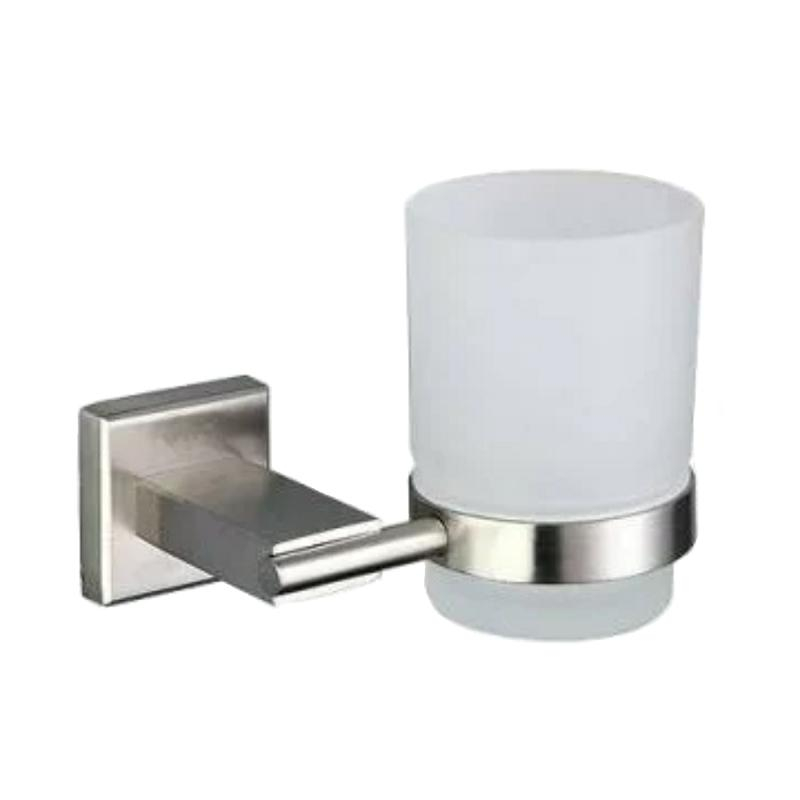 Стакан стеклянный с держателем Gappo G1706 сатин