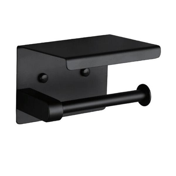 Бумагодержатель с полкой Черный FRAP F502-6