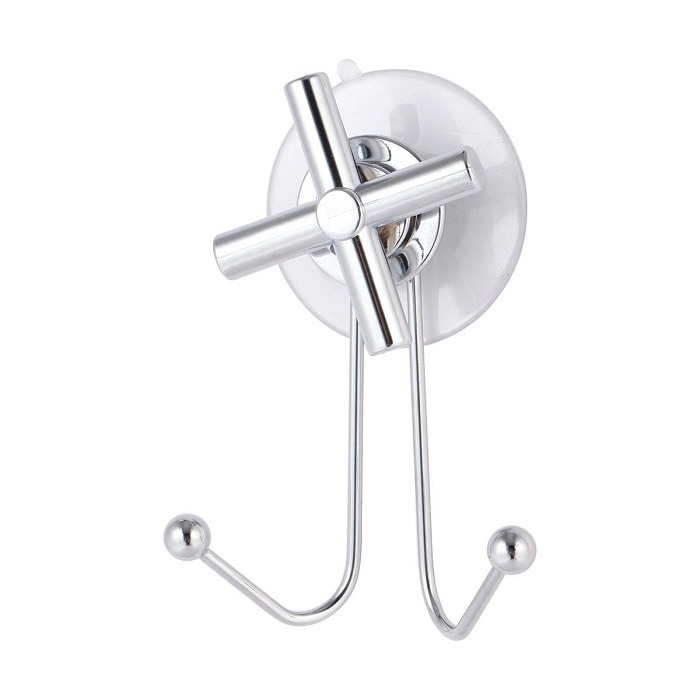 Двойной крючок Рыжий кот CROSS-CH-01 на присоске, хром