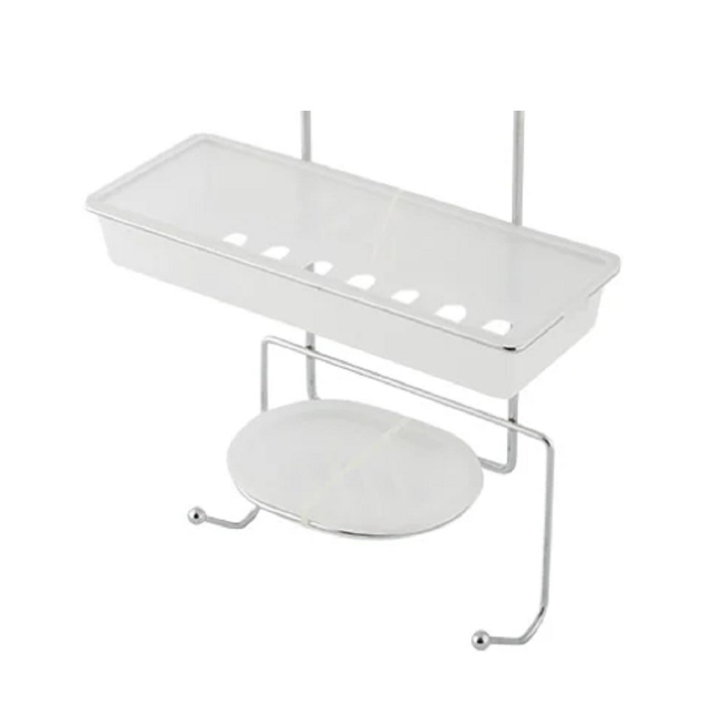 Полка для ванной Рыжий кот B0931, двухъярусная, с крючками, 100х250х520 мм