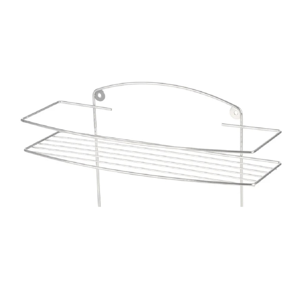 Полка для ванной Рыжий кот Lecco настенная, двухъярусная, 130х270х350 мм, хром