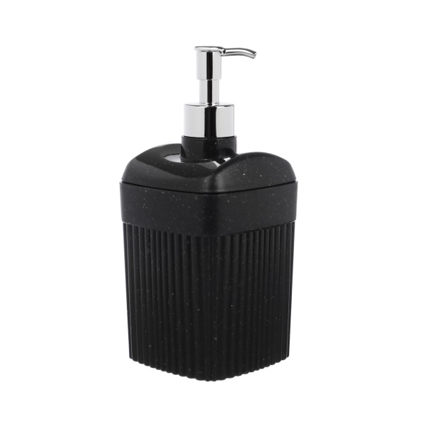 Дозатор Econova Velvet для жидкого мыла, чёрный гранит, 90х90х187 мм, 0.65 л 435220950