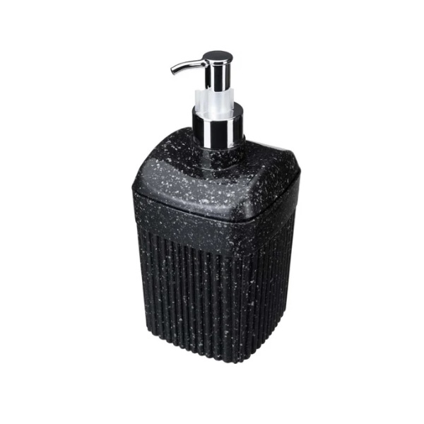 Дозатор Econova Velvet для жидкого мыла, чёрный гранит, 90х90х187 мм, 0.65 л 435220950