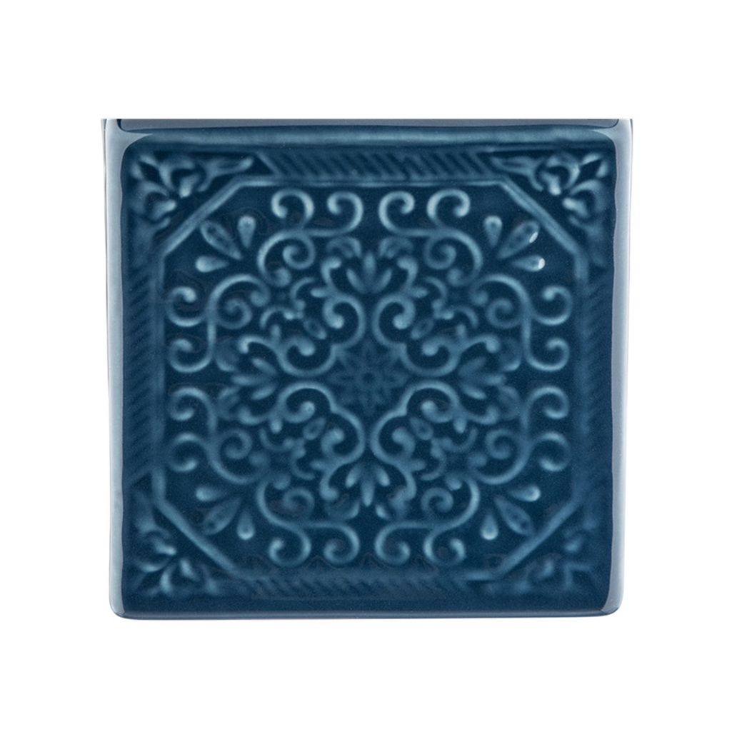 Дозатор для жидкого мыла Рыжий Кот Марокко настольный, керамика, синий, 500 мл