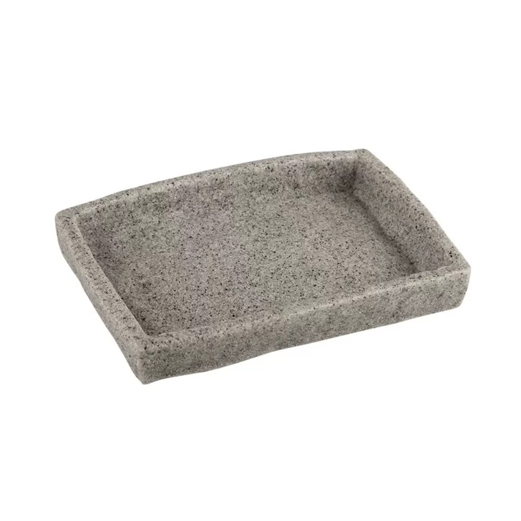 Мыльница Leonord Amsterdam настольная, полирезина, серая, 25х90х130 мм