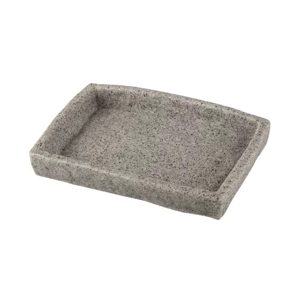 Мыльница Leonord Amsterdam настольная, полирезина, серая, 25х90х130 мм