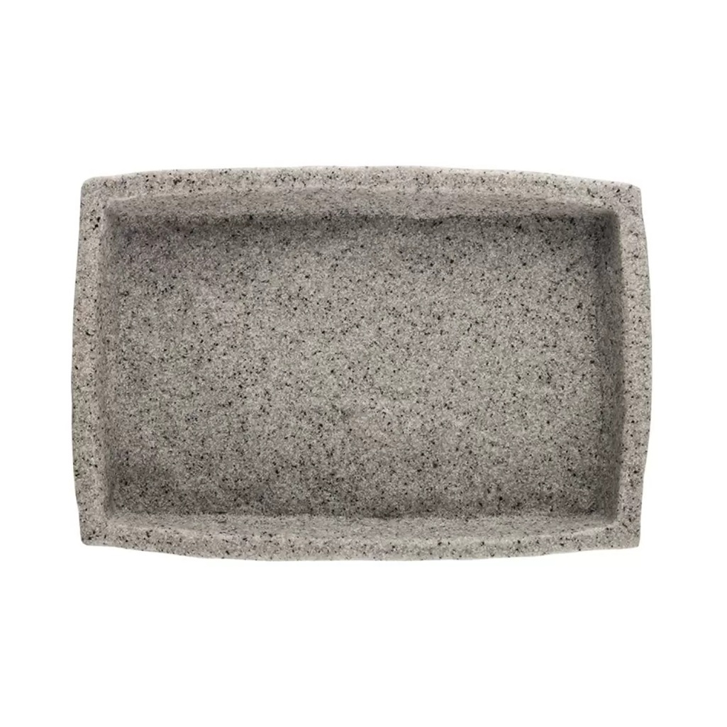 Мыльница Leonord Amsterdam настольная, полирезина, серая, 25х90х130 мм