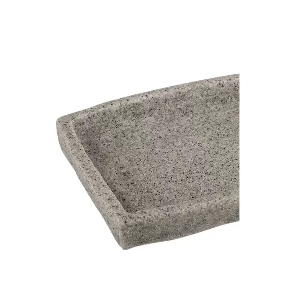 Мыльница Leonord Amsterdam настольная, полирезина, серая, 25х90х130 мм