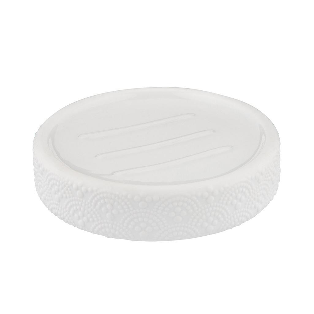 Мыльница Leonord Istanbul настольная, керамика, белая, 30х120х120 мм