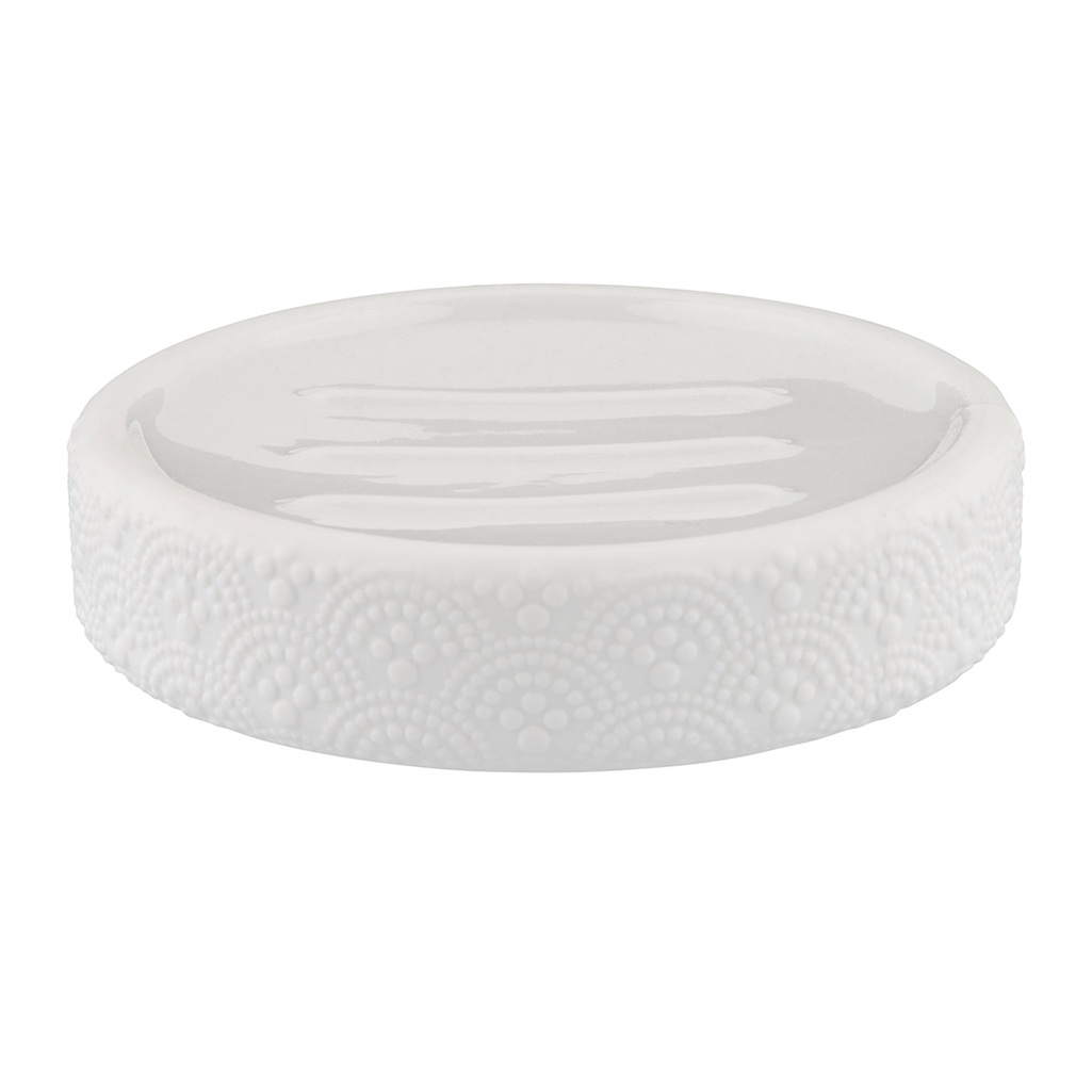 Мыльница Leonord Istanbul настольная, керамика, белая, 30х120х120 мм