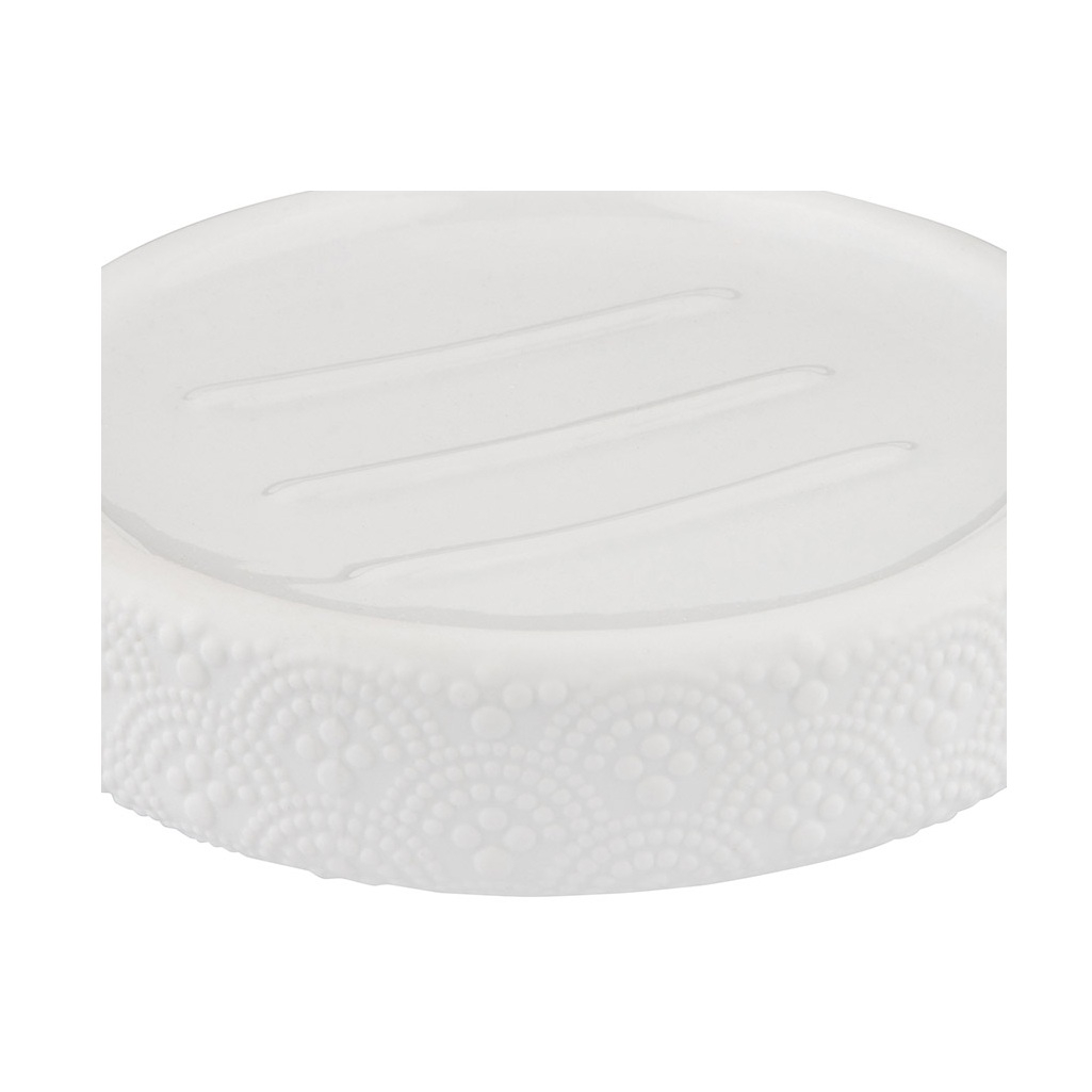 Мыльница Leonord Istanbul настольная, керамика, белая, 30х120х120 мм