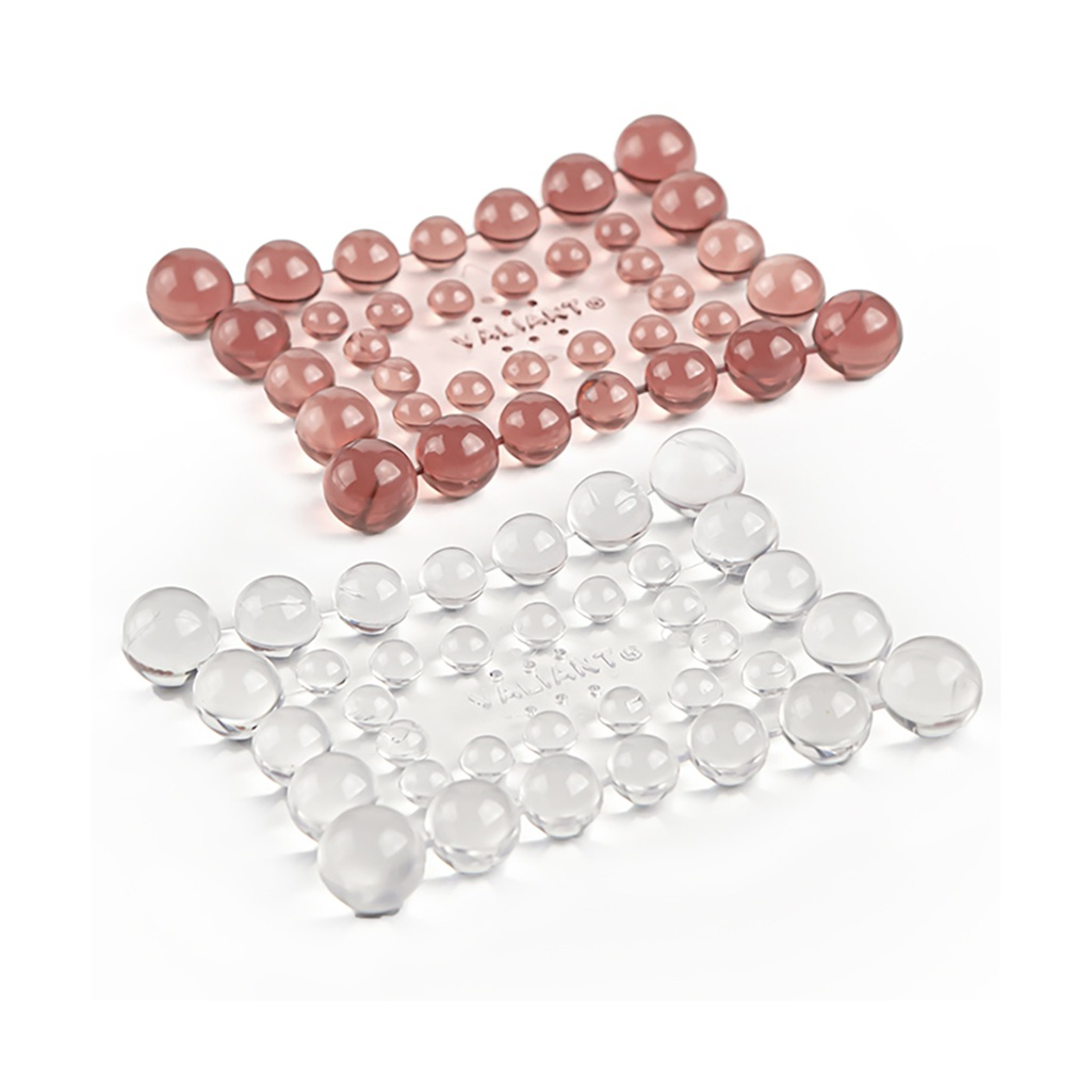 Мыльница Valiant Jardin настольная, ПВХ, прозрачный, коричневый, 19х100х135 мм, 2 шт