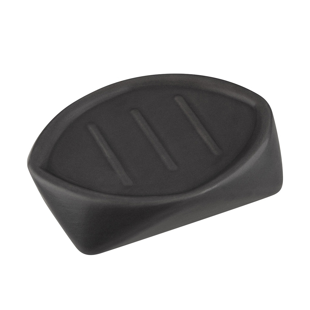 Мыльница Рыжий Кот Геометрия настольная, керамика, серая, 30х95х130 мм