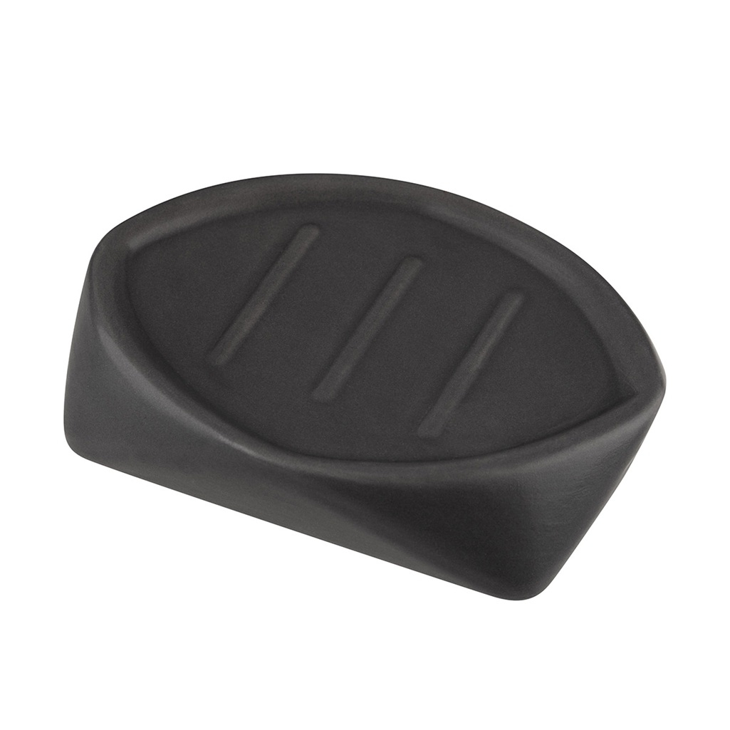 Мыльница Рыжий Кот Геометрия настольная, керамика, серая, 30х95х130 мм