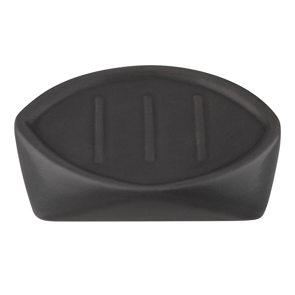 Мыльница Рыжий Кот Геометрия настольная, керамика, серая, 30х95х130 мм