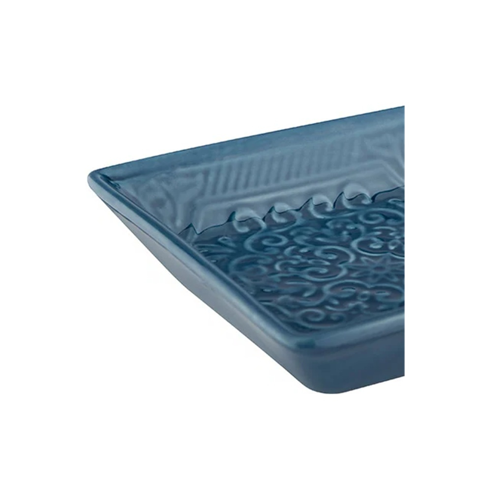 Мыльница Рыжий Кот Марокко настольная, керамика, синяя, 30х100х100 мм