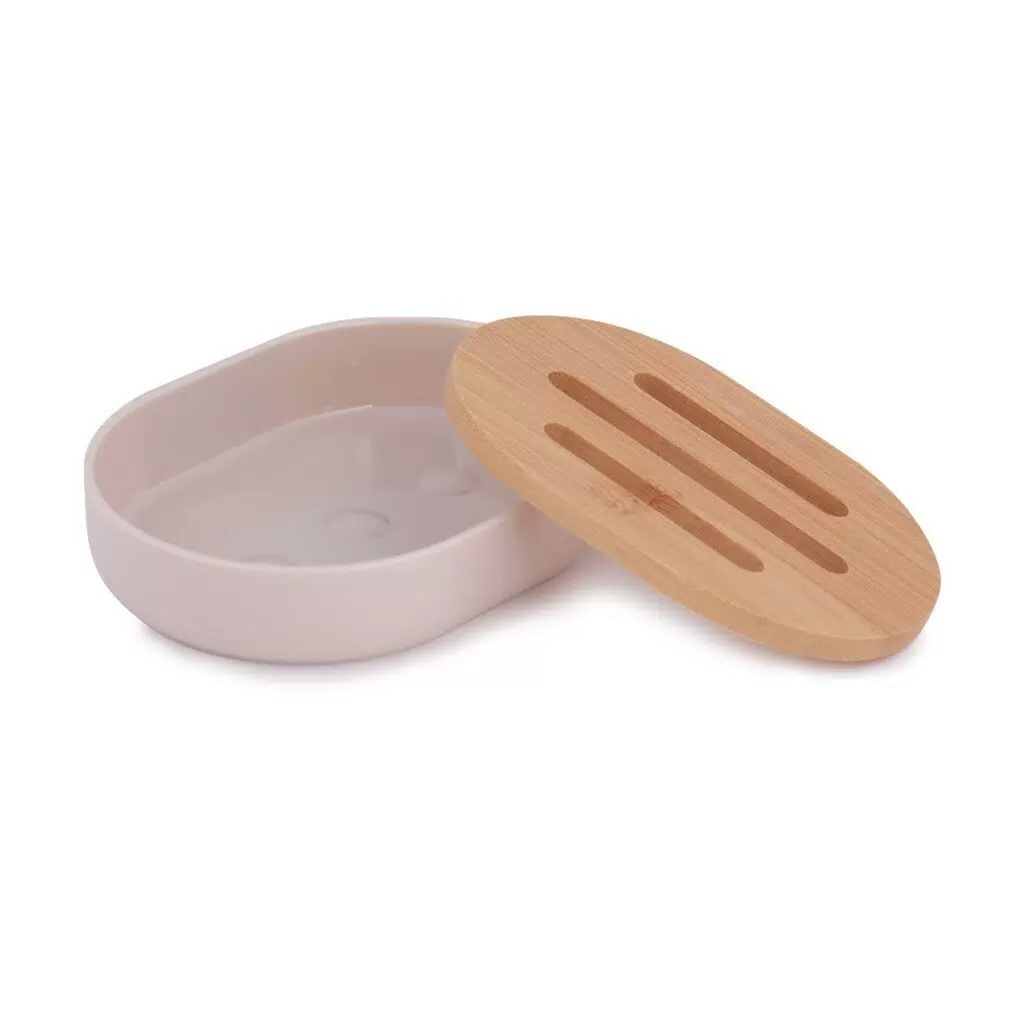 Мыльница Альтернатива Бамбук с решёткой, пластик, бежевая, 26х92х124 мм