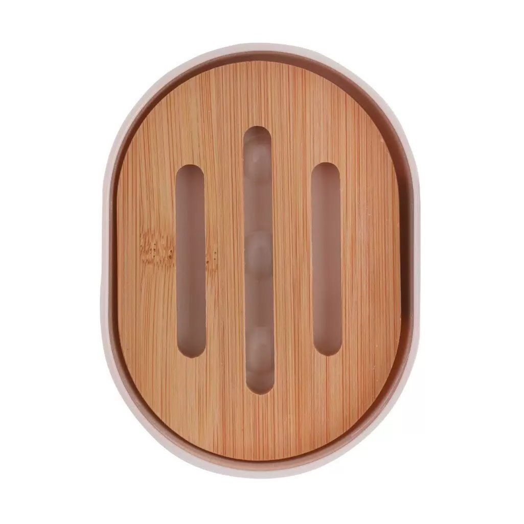 Мыльница Альтернатива Бамбук с решёткой, пластик, бежевая, 26х92х124 мм