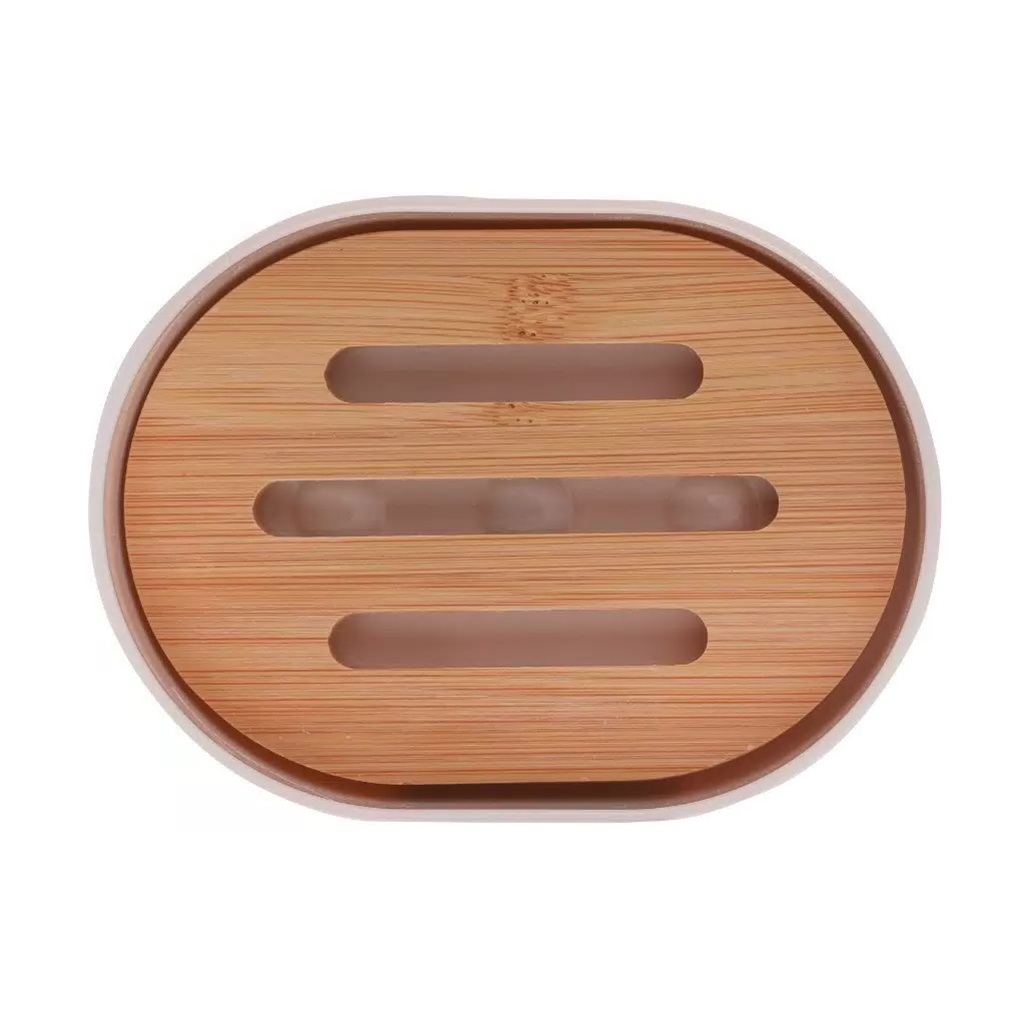 Мыльница Альтернатива Бамбук с решёткой, пластик, бежевая, 26х92х124 мм