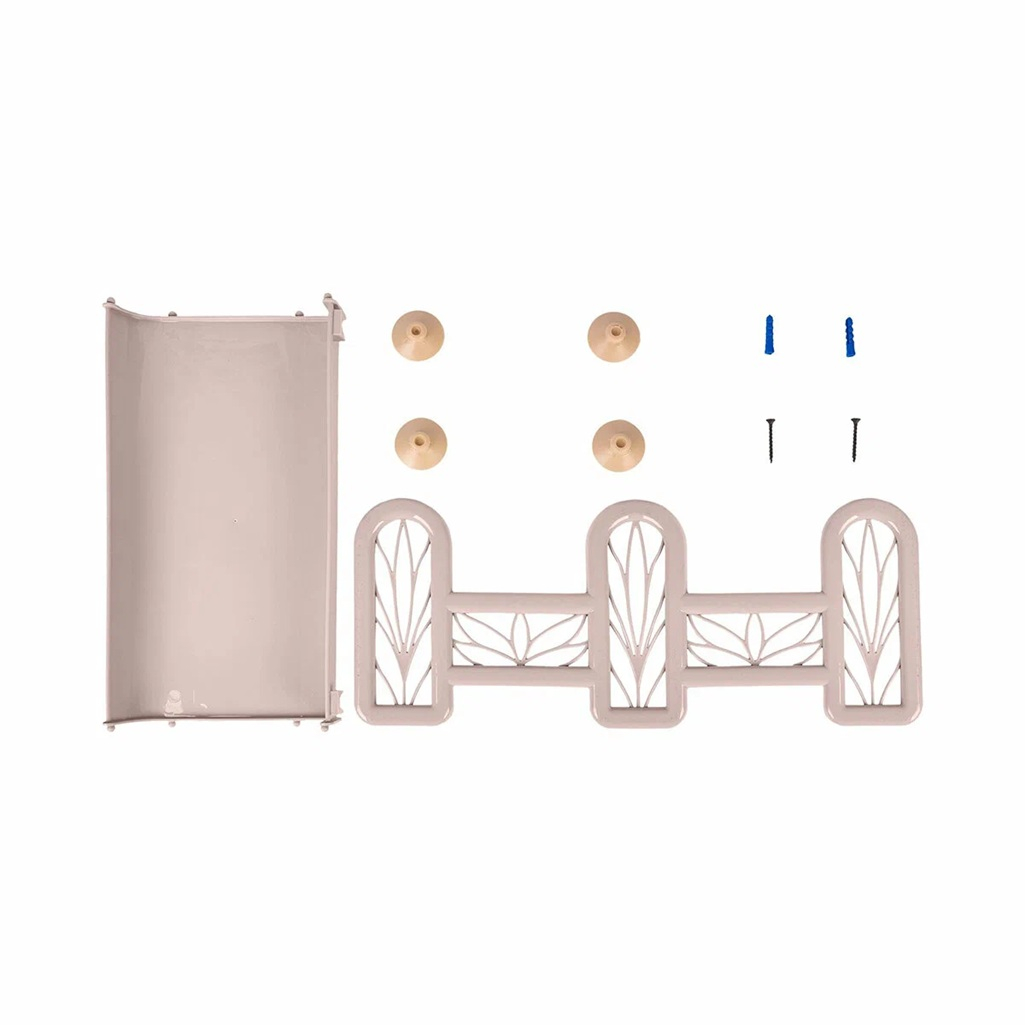 Полка для ванной Keeplex Regular трехъярусная, пластик, бежевый топаз, 170х324х418 мм