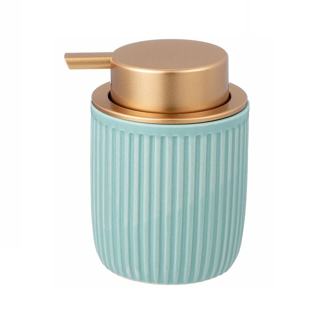 Дозатор для жидкого мыла Lefard 755-1017 настольный, керамика, бирюзовый, 0.3 л