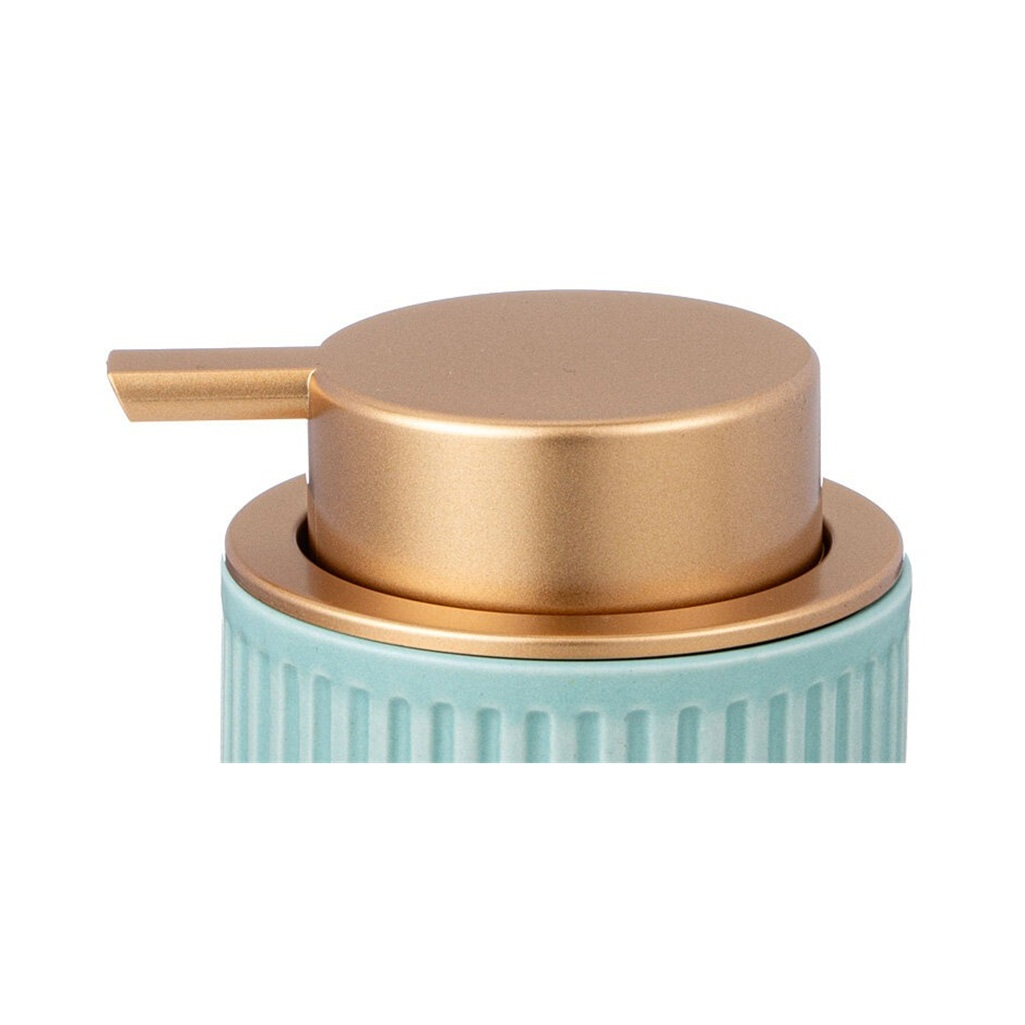 Дозатор для жидкого мыла Lefard 755-1017 настольный, керамика, бирюзовый, 0.3 л