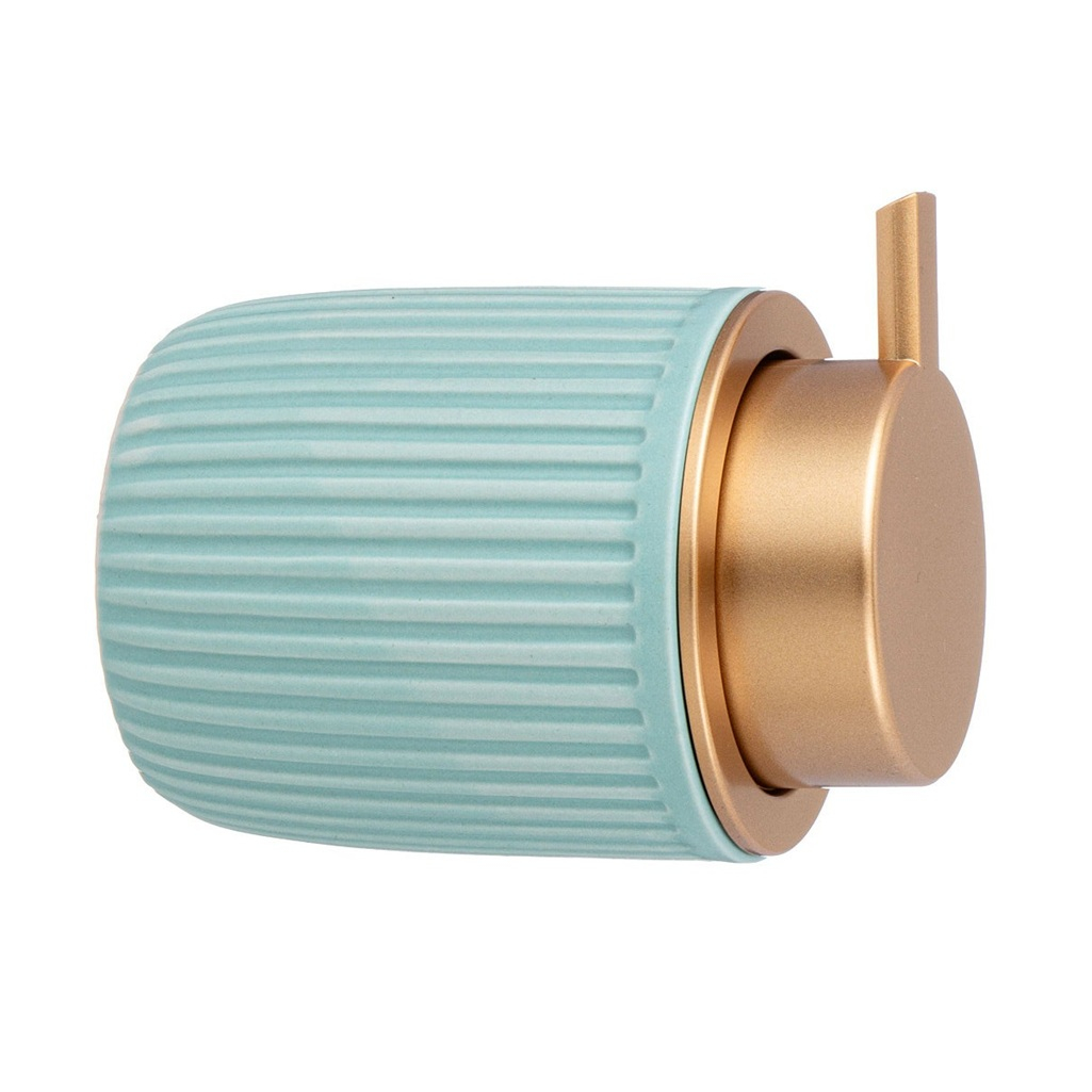 Дозатор для жидкого мыла Lefard 755-1017 настольный, керамика, бирюзовый, 0.3 л