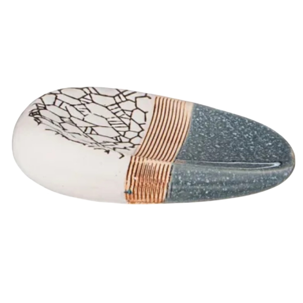 Мыльница Lefard 755-1021, тонкая керамика, ассиметричная форма для отвода воды