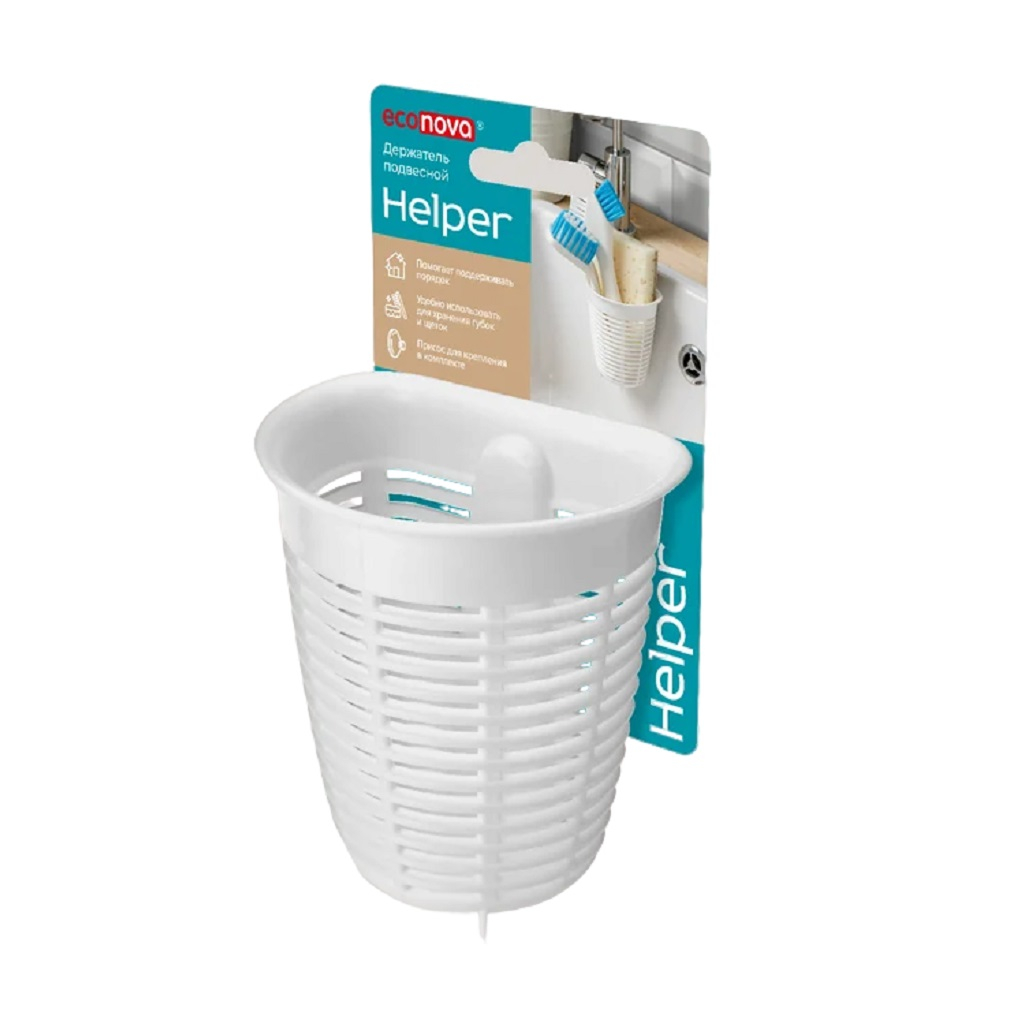 Держатель подвесной Econova Helper 433227216, на присосках, белый, 82х90х105 мм
