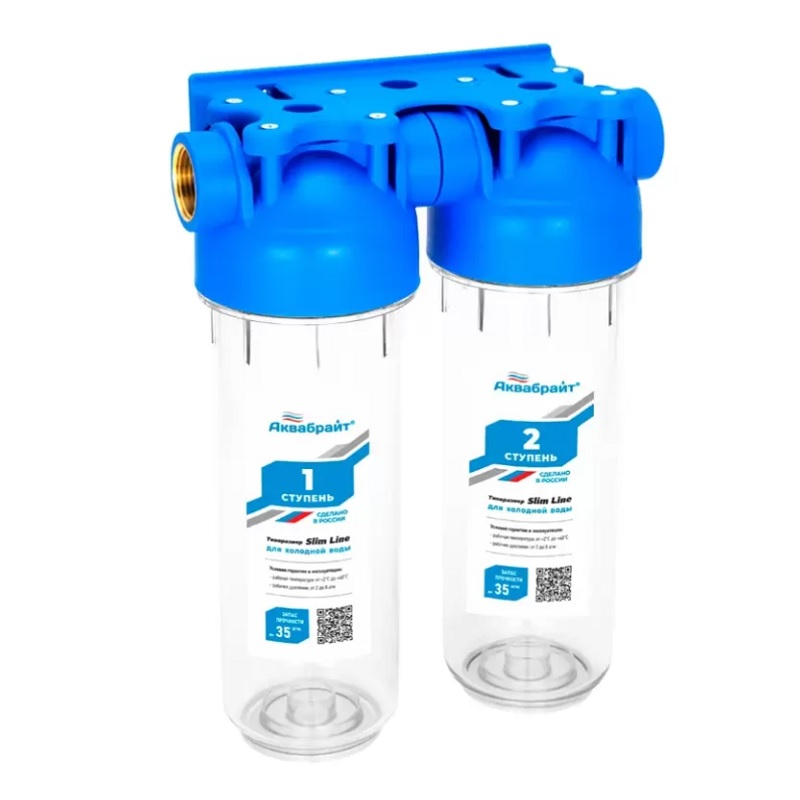 Фильтр магистральный двухступенчатый АКВАБРАЙТ АБФ-2 3/4