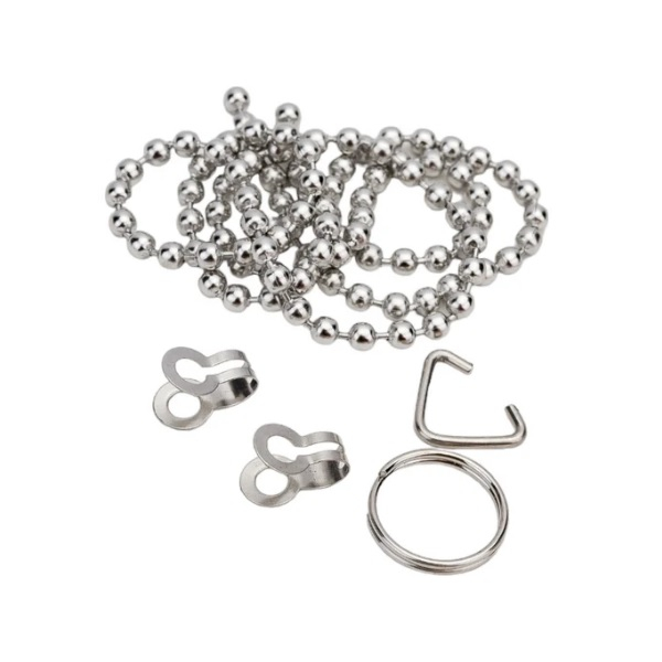 Пробка для ванн и раковин Masterprof с цепочкой из нержавеющей стали 45 см, белая