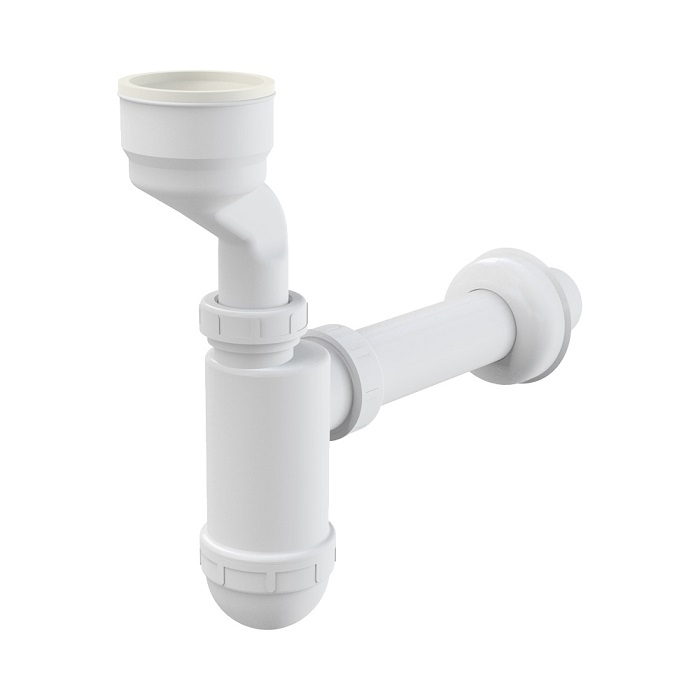 Сифон для писсуара Alcaplast A-45A, с манжетой, полипропилен, белый