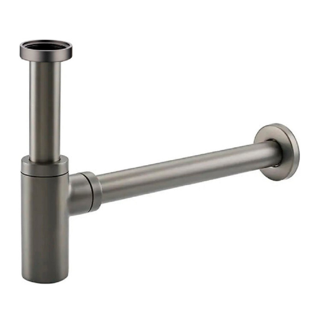 Сифон для раковины Frap F82-9, Диаметр подключения - 32 мм, оружейная сталь