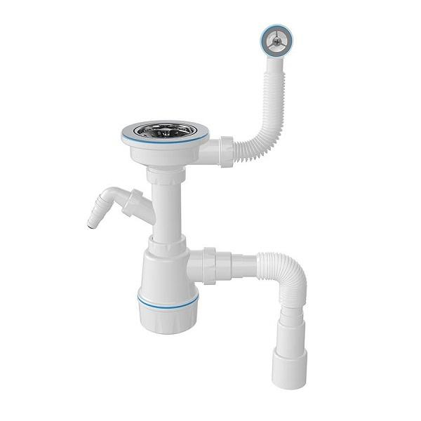 Сифон для мойки с переливом  NOVA 1048 3*1/2