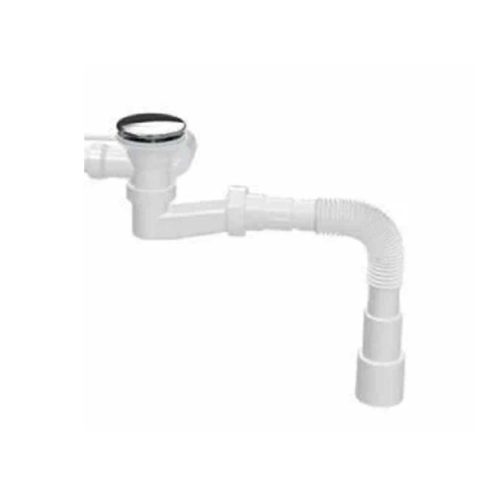 Сифон для ванны Nova Plumbing Solution 1540, автомат, выпуск 70 мм, гибкая труба 1 1/2