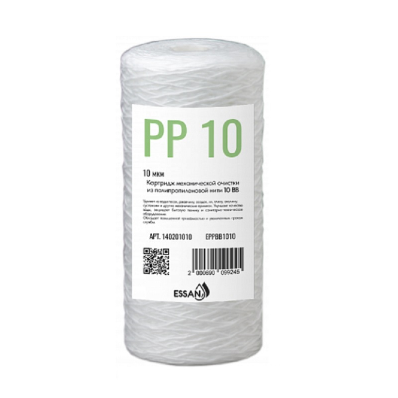 Картридж сменный веревочный Essan EРРВВ1010, для корпуса 10BB, 10 мкм