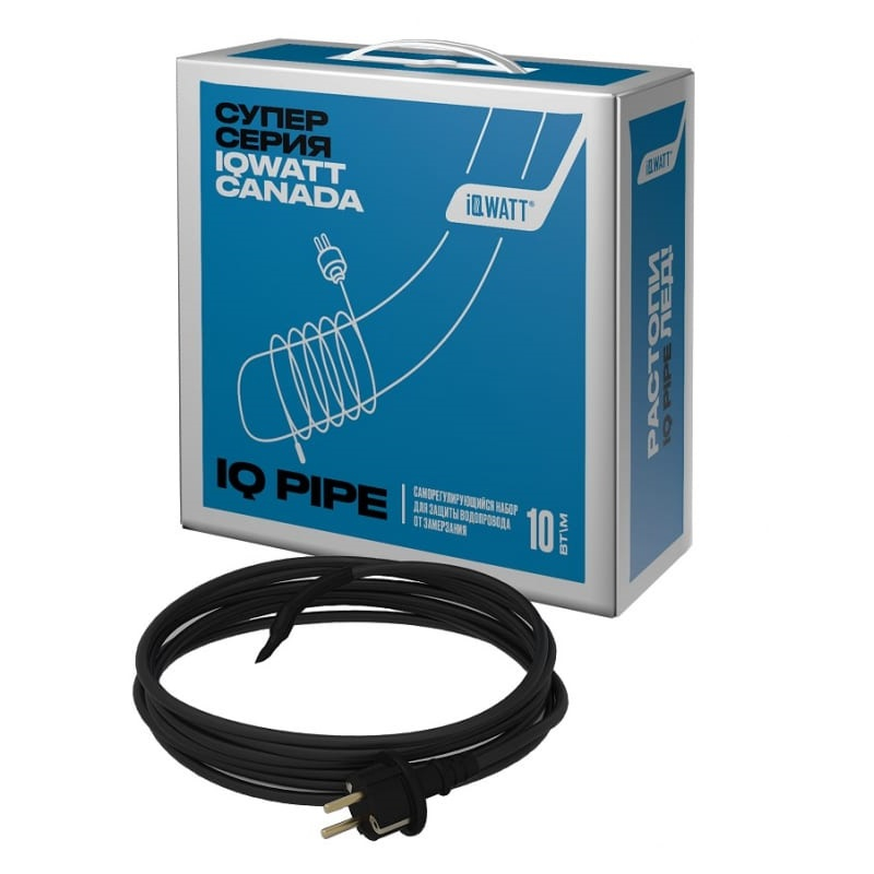 Саморегулирующийся набор для защиты водопровода от замерзания IQ PIPE IQWATT 10 Вт/м, 8 m, 00304